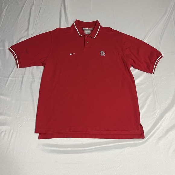 Nike Other - Vtg Nike Team St Louis Cardinals Polo Shirt Men's XL Fit Dry Red MLB Baseball